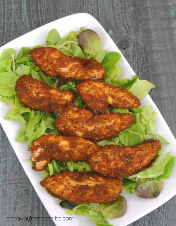 Low Carb Taco Chicken Tenders - gluten free and keto friendly recipe!