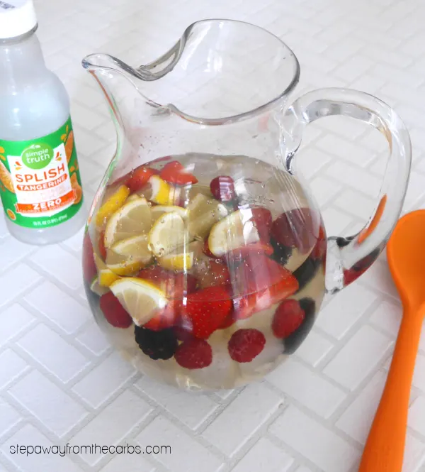 Low Carb White Wine Sangria - a fruity refreshing drink for the summer that is sugar free and keto friendly!