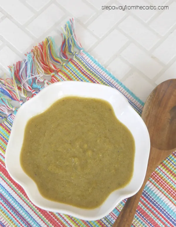 Keto Green Chile Sauce - a spicy Mexican sauce for enchiladas, tacos, and more!