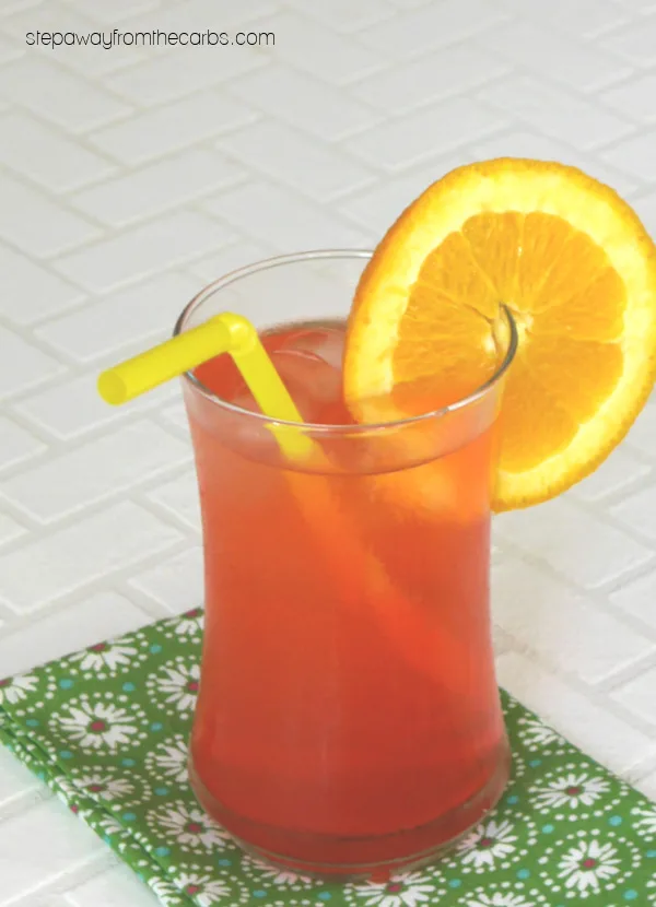Keto Tequila Sunrise - a refreshing low carb version of the classic cocktail!