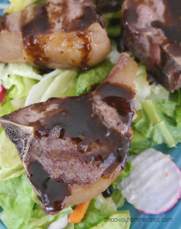 Lamb Chops with Low Carb Balsamic Dressing