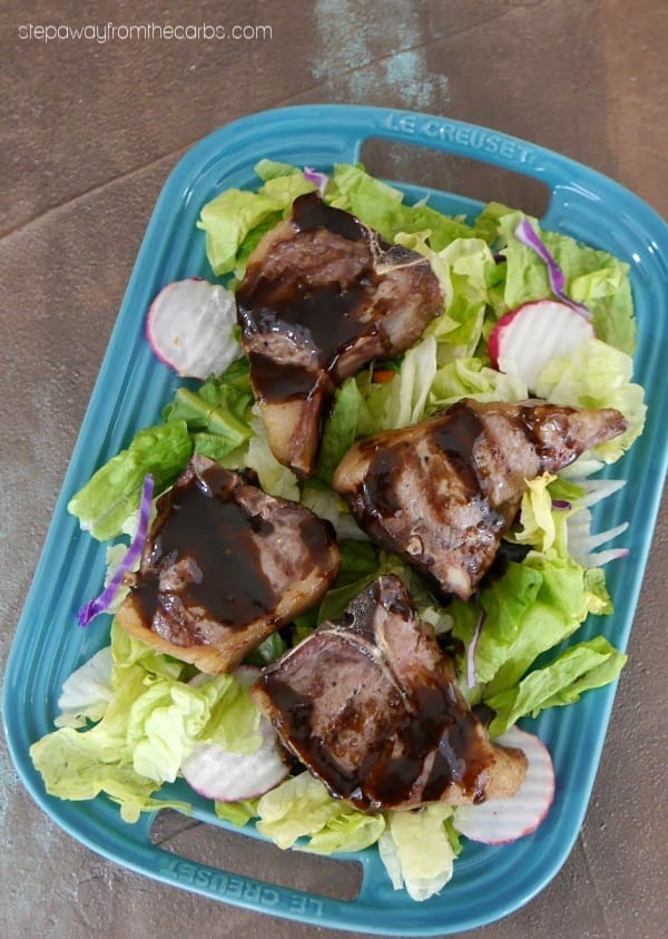 Lamb Chops with Low Carb Balsamic Dressing