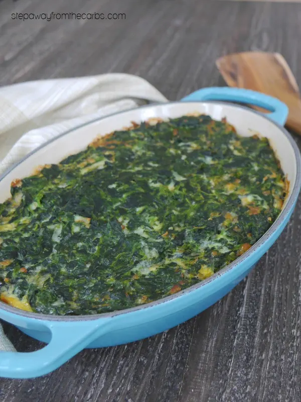 Low Carb Spinach Pie - a filling and delicious keto side dish recipe