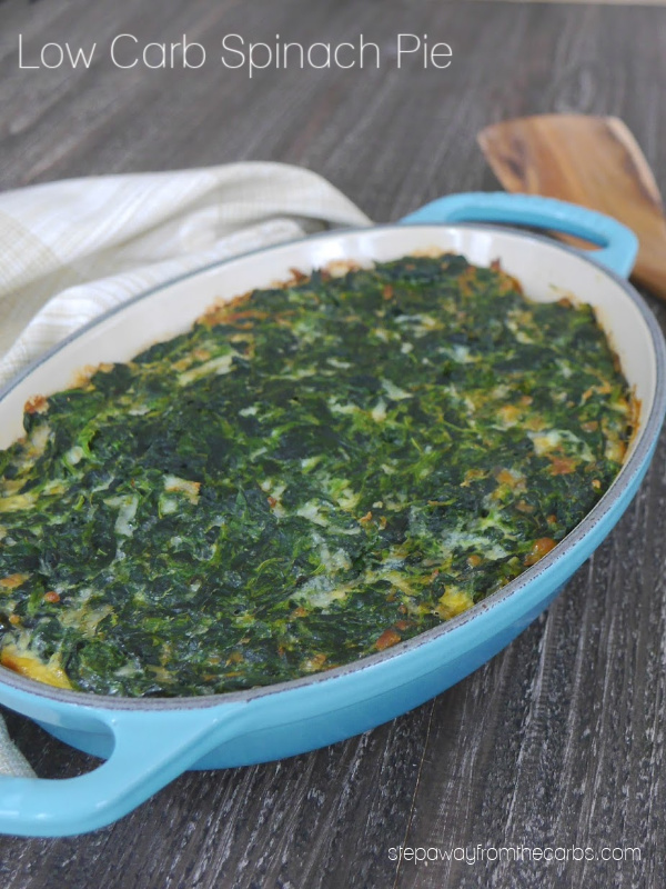 Low Carb Spinach Pie - a filling and delicious keto side dish recipe