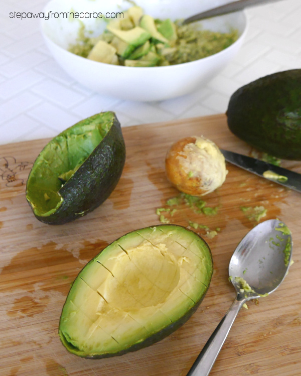 Low Carb Chunky Guacamole with Cumin - a deliciously tasty appetizer or snack!