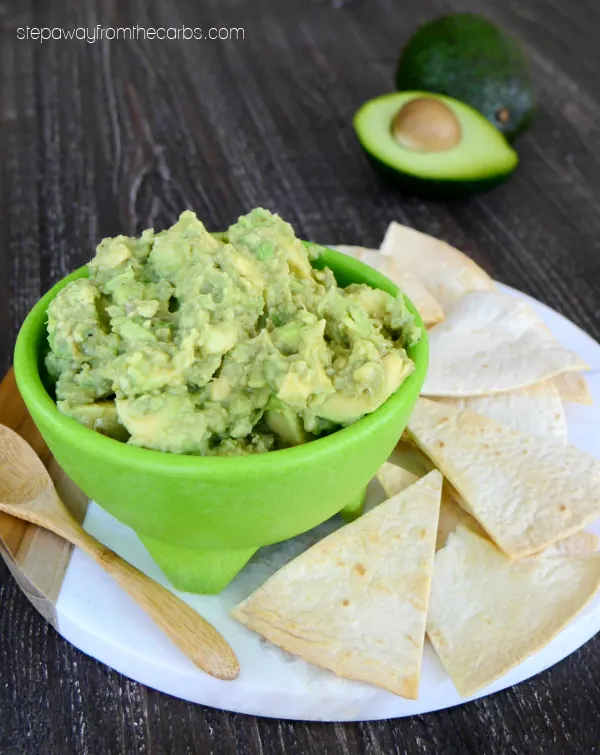 Low Carb Chunky Guacamole with Cumin - a deliciously tasty appetizer or snack!