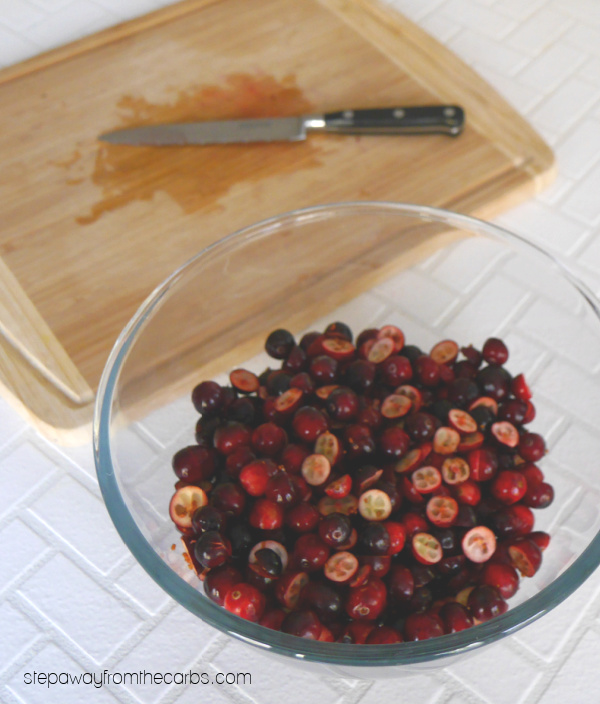 Low Carb Dried Cranberries - a sugar free and keto friendly snack!