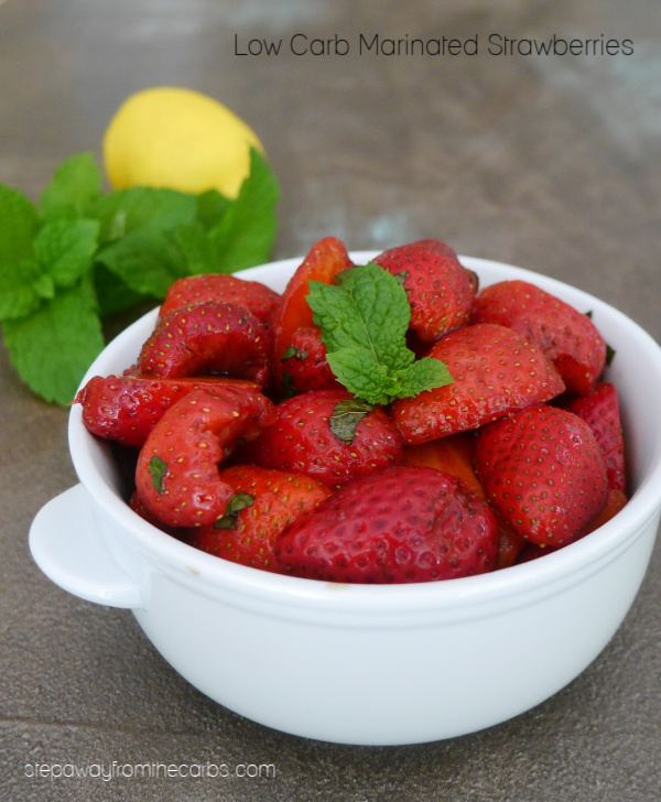 Low Carb Marinated Strawberries - a delicious and easy summer dessert! 