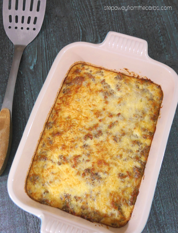 Low Carb Sausage Bake - a filling recipe to make for breakfast, brunch, or lunch!