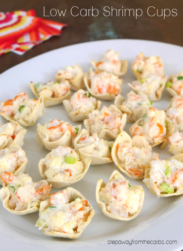 Low Carb Shrimp Cups - an easy and tasty appetizer recipe made with tortillas.