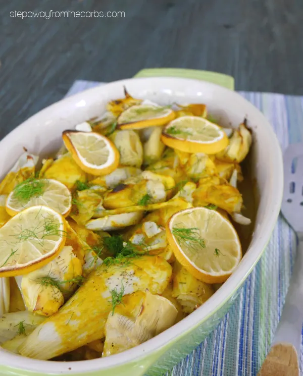 Low Carb Turmeric Chicken with Fennel and Artichoke - a delicious and fragrant meal