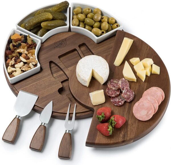  Acacia Wood Charcuterie Board Set