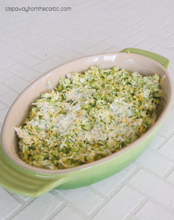Easy Broccoli-Rice Casserole - a deliciously cheesy side dish that is low carb and keto friendly!
