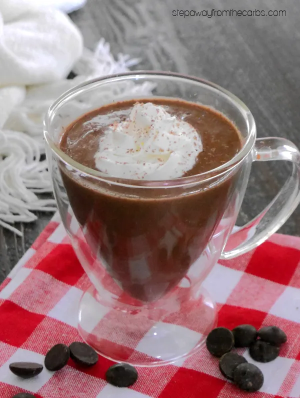 Low Carb "Nutella" Hot Chocolate - a warming and delicious drink that is sugar free and keto friendly!