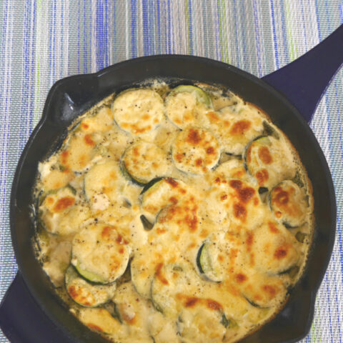 Low Carb Scalloped Zucchini