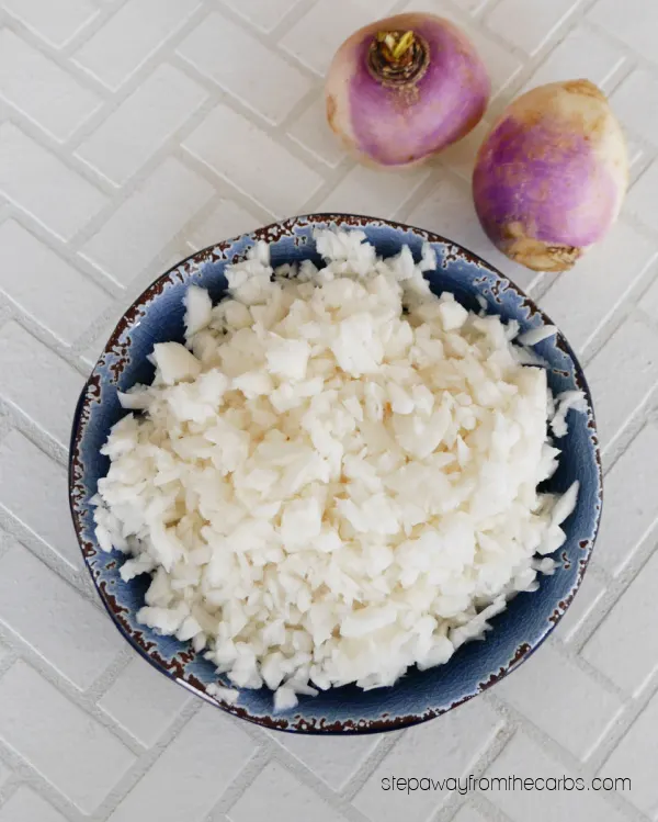 How to Make Turnip Rice - a tasty low carb alternative that isn't cauliflower!