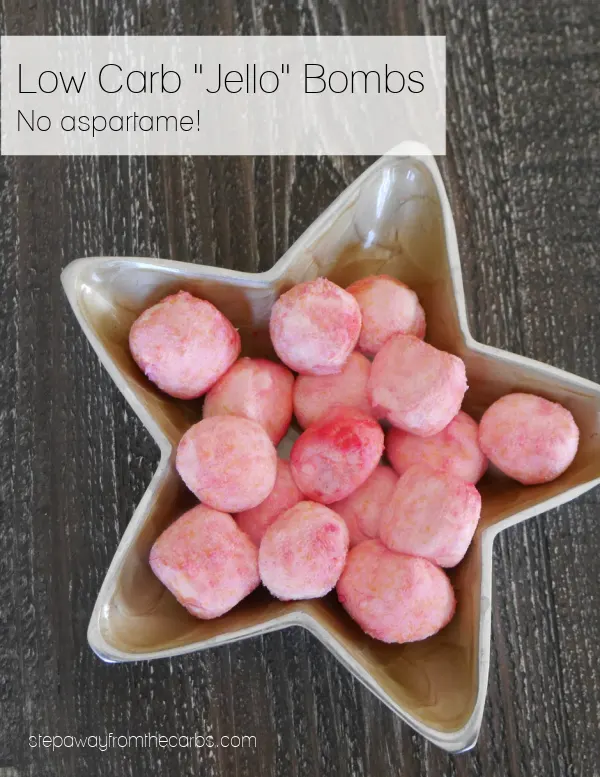 Low Carb Jello Bombs - two ingredient sugar-free treats with no aspartame! Low Carb Jello Bombs - two ingredient sugar-free treats with no aspartame!
