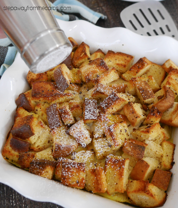 Keto French Toast Casserole - a delicious brunch recipe made with low carb bread