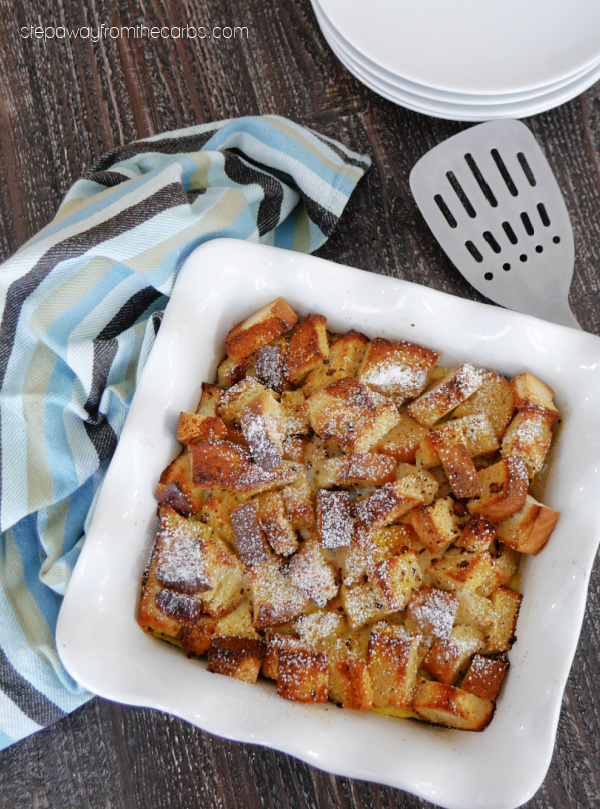 Keto French Toast Casserole - a delicious brunch recipe made with low carb bread