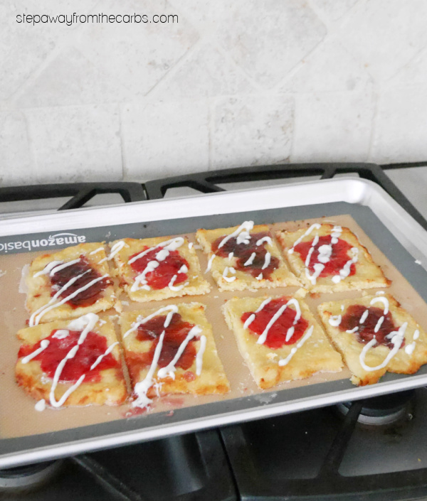Low Carb Danish "Pastries" - made with sweetened fathead dough and sugar free jam!