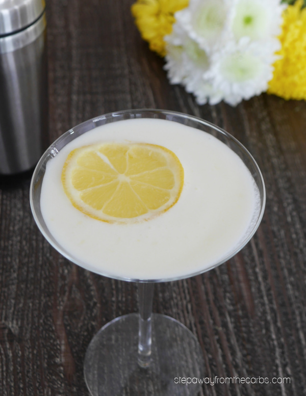 Keto Lemon Chiffon Cocktail - smooth, tangy, sweet, and creamy! Sugar free recipe.