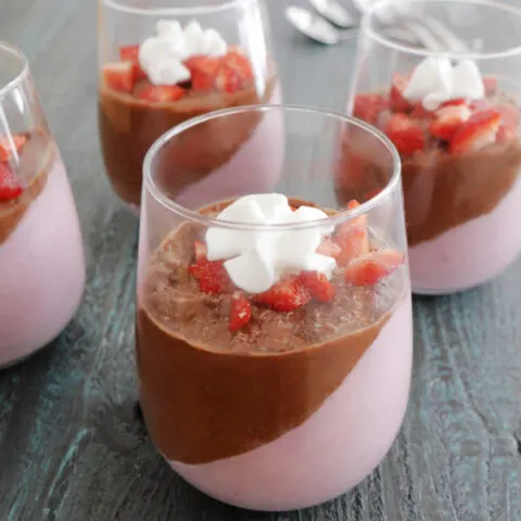 Keto Strawberry Chocolate Pudding Dessert