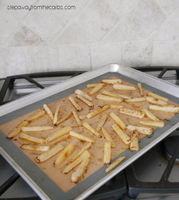 Low Carb Daikon Fries - a delicious keto side dish recipe with roasted daikon radish