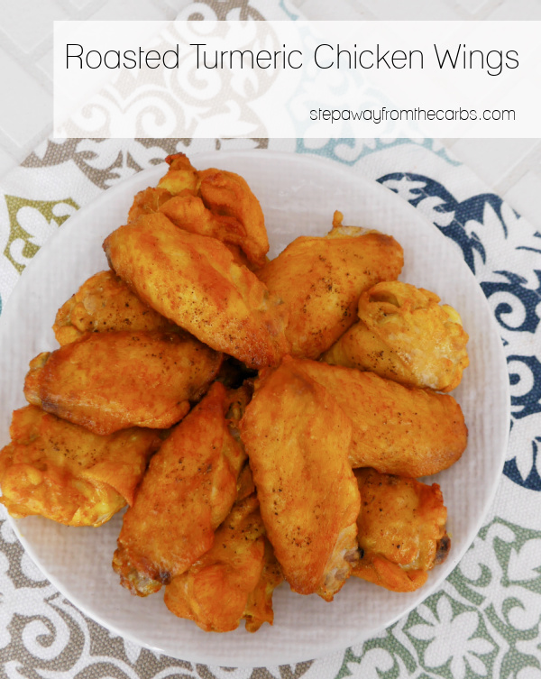 Roasted Turmeric Chicken Wings - a tasty appetizer recipe that is low carb and keto friendly