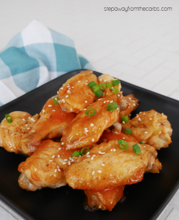 Sugar Free Sweet and Sour Wings - a low carb and keto friendly Chinese appetizer or snack
