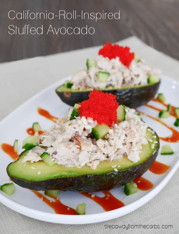 California-Roll-Inspired Stuffed Avocado - an upgraded version that is low carb and keto friendly! California-Roll-Inspired Stuffed Avocado - an upgraded version that is low carb and keto friendly!