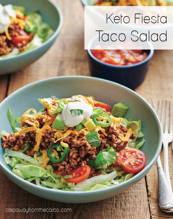 Keto Fiesta Taco Salad - a delicious low carb spin on traditional tacos!
