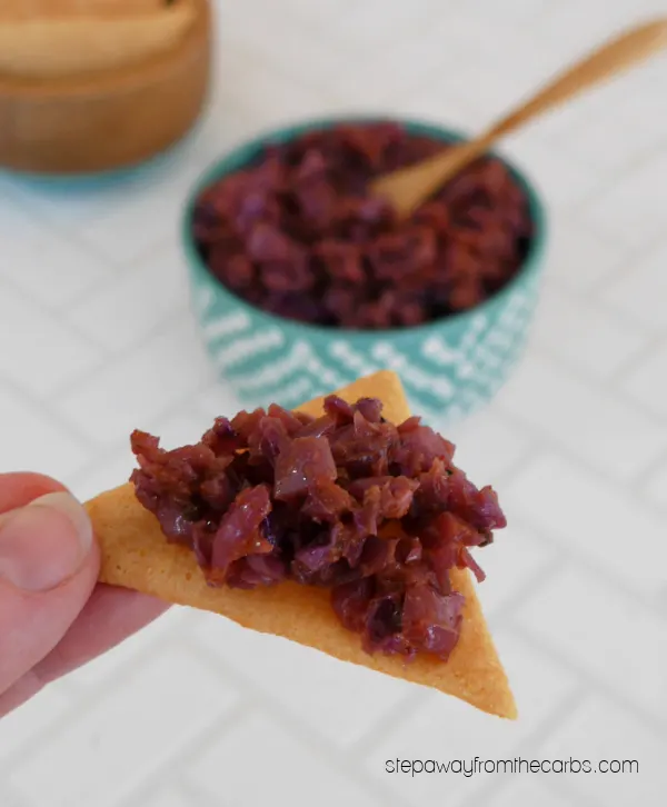 Keto Red Cabbage Chutney - a delicious low carb condiment with Indian spices
