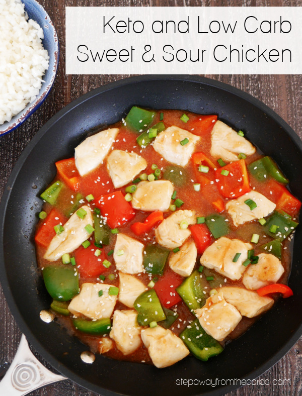 Keto Sweet and Sour Chicken - a sugar free Chinese recipe with homemade sauce