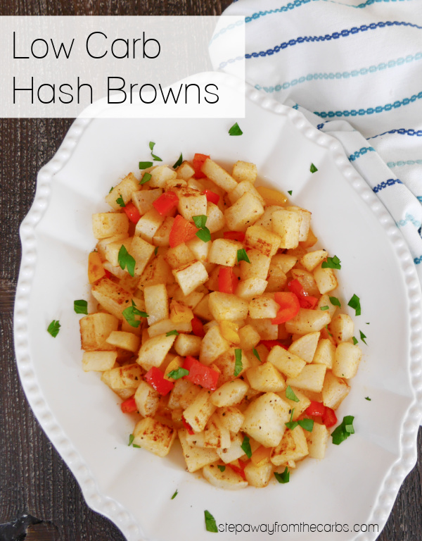 Low Carb Hash Browns - made with daikon radish! A delicious vegetarian and keto-friendly brunch recipe.