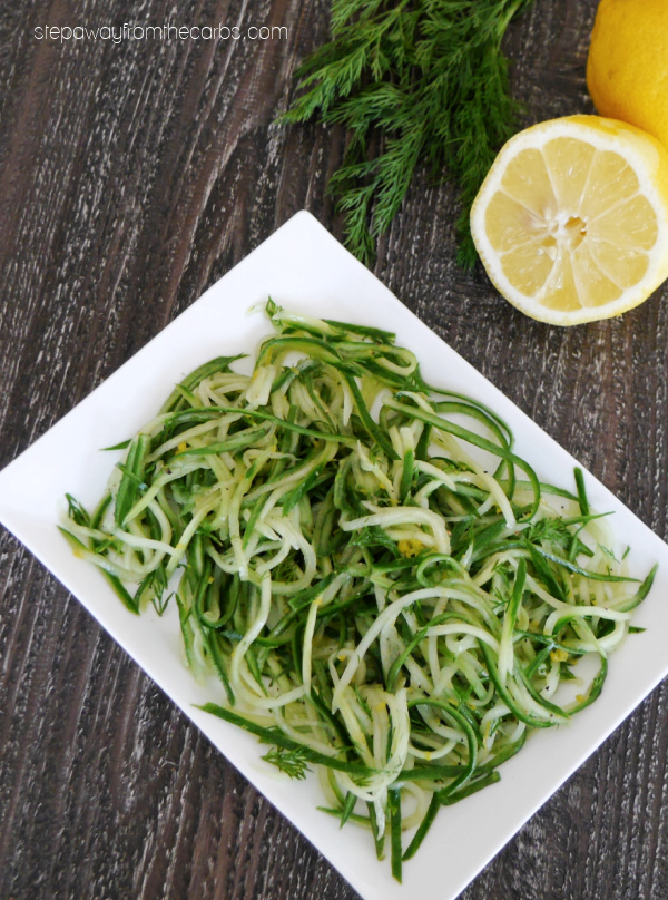 Cucumber Noodle Salad with fresh lemon and dill - a light and refreshing side dish for a hot day