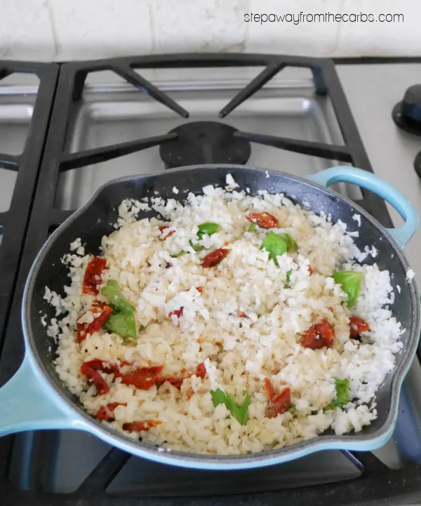Italian Cauliflower Rice - a low carb dish that can be served as a side dish or vegetarian lunch
