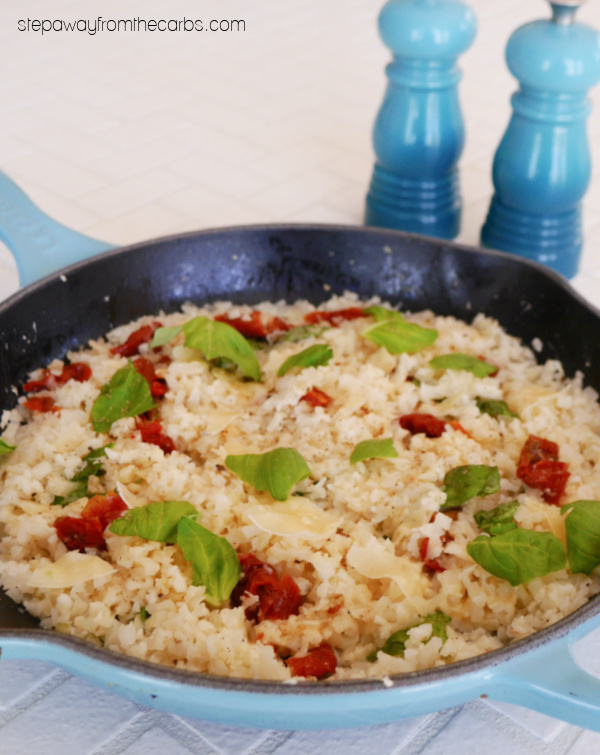 Italian Cauliflower Rice - a low carb dish that can be served as a side dish or vegetarian lunch