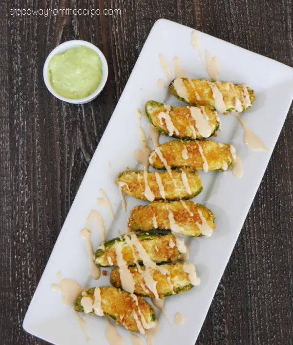 Keto Crispy Jalapeño Poppers - a spicy, crunchy, and creamy low carb appetizer!