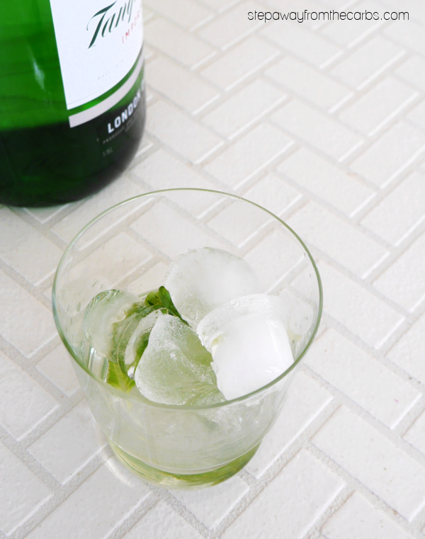 Keto Gin & Tonic with Lemon and Basil - a super refreshing mixed drink with a twist!