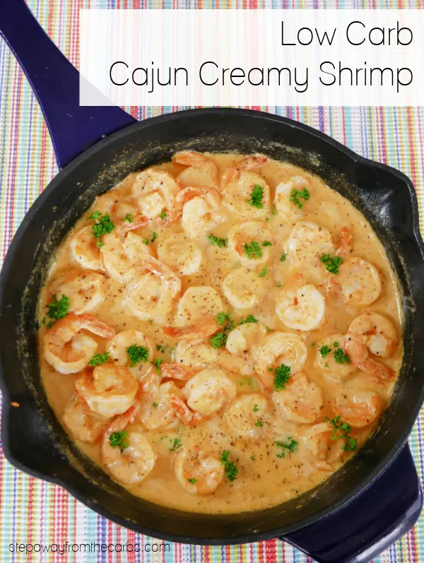 Low Carb Cajun Creamy Shrimp - a keto friendly recipe that is full of bold flavors!