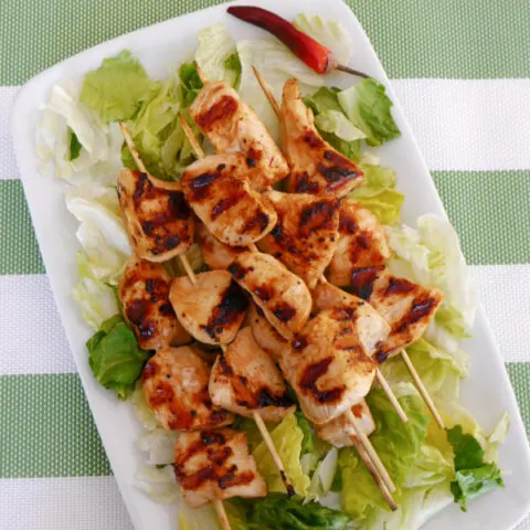 Low Carb Honey Chipotle Chicken Skewers
