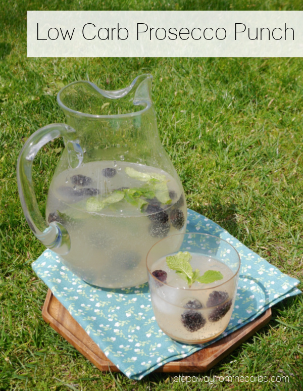 Low Carb Punch with Prosecco and Lemonade - a refreshing sugar free cocktail for a hot day!