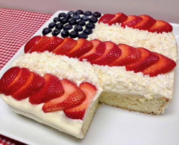 Keto American Flag Cake