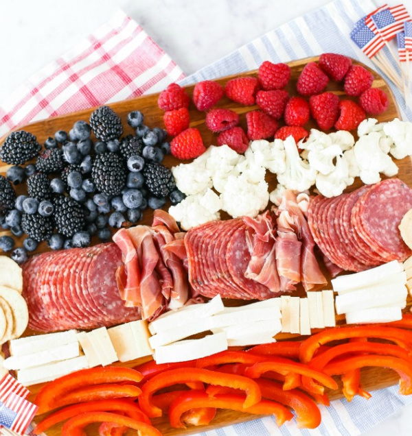 Patriotic Charcuterie Board