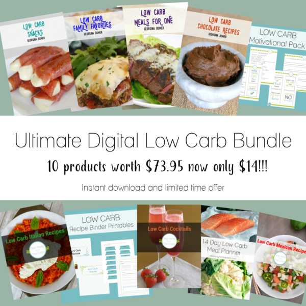 Ultimate Digital Low Carb Bundle from StepAwayFromTheCarbs! Limited time offer.