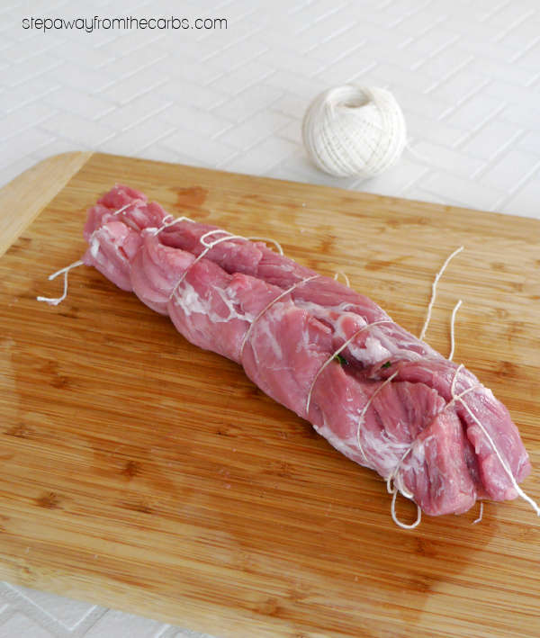 Herb-Stuffed Pork Tenderloin - a delicious recipe that is naturally low in carbs