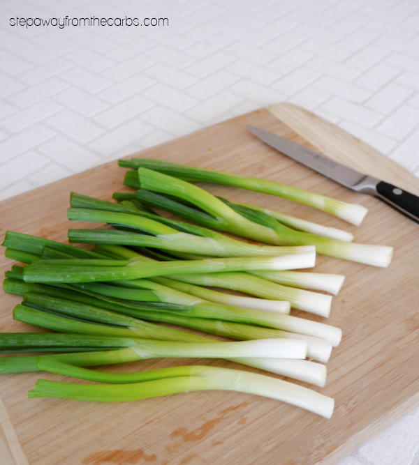 Keto Grilled Green Onions - a quick and easy side dish recipe that is surprisingly tasty!