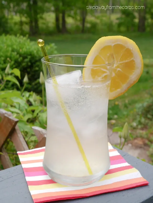 Keto Tom Collins - a gin-based drink with lemon and club soda that's low carb and sugar free!