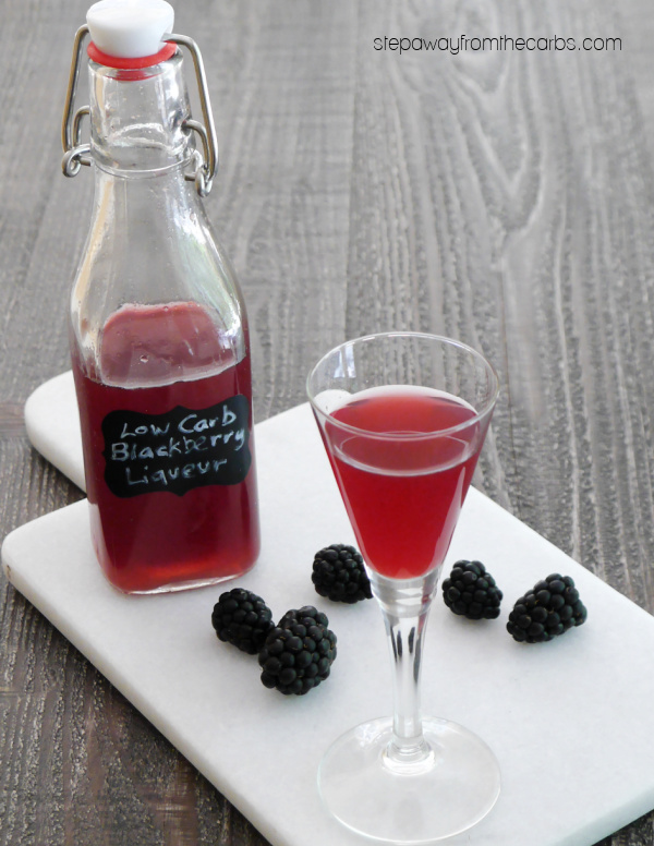 Low Carb Blackberry Liqueur (crème de mûre) - an easy sugar free and keto recipe