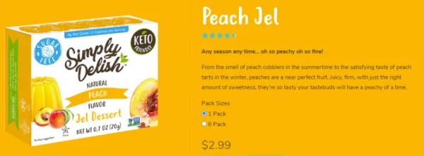 Simply Delish Peach Jel Dessert